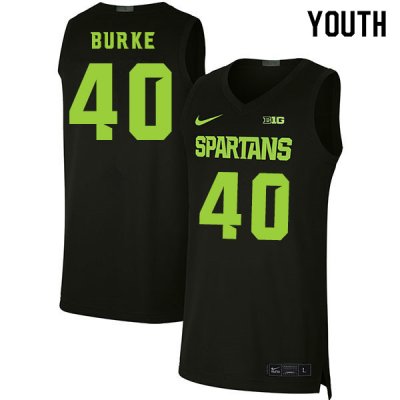 Youth Braden Burke Michigan State Spartans #40 Nike NCAA 2019-20 Black Authentic College Stitched Basketball Jersey ND50W72WU